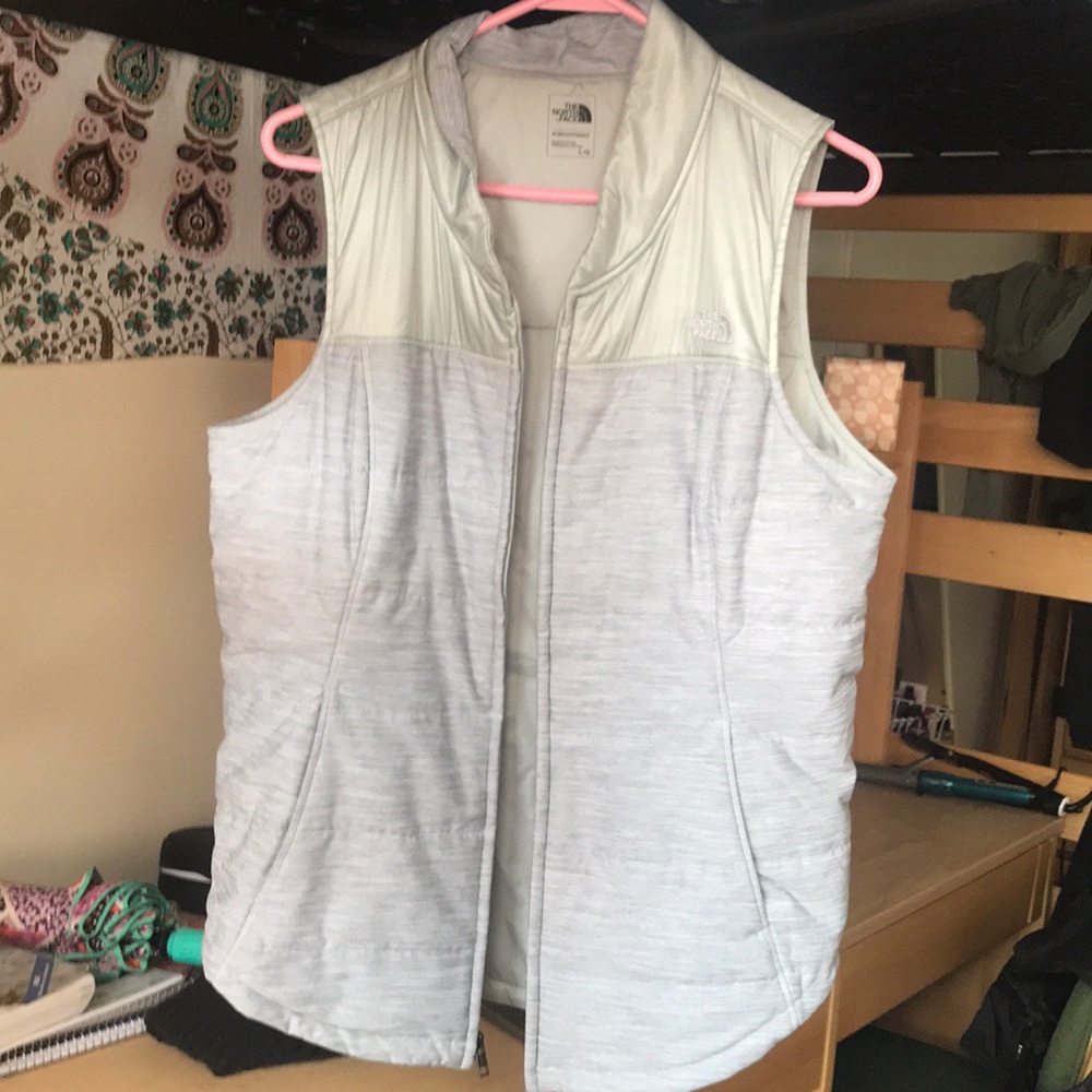 the north face gray vest